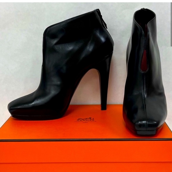 Hermes leather ankle boots - Picture 1 of 12